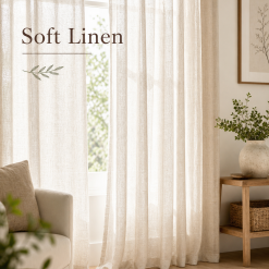 Soft Linen Sheer Curtain