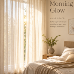 Morning Glow Voile Drapes