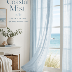 Coastal Mist Sheer Curtain
