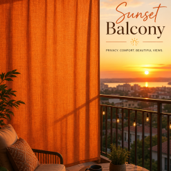 Sunset Balcony Privacy Curtain
