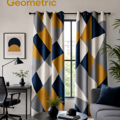 Modern Geometric Window Curtain