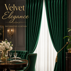 Velvet Elegance Decorative Curtain