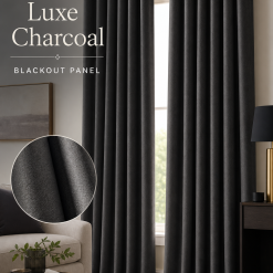 Luxe Charcoal Blackout Panel